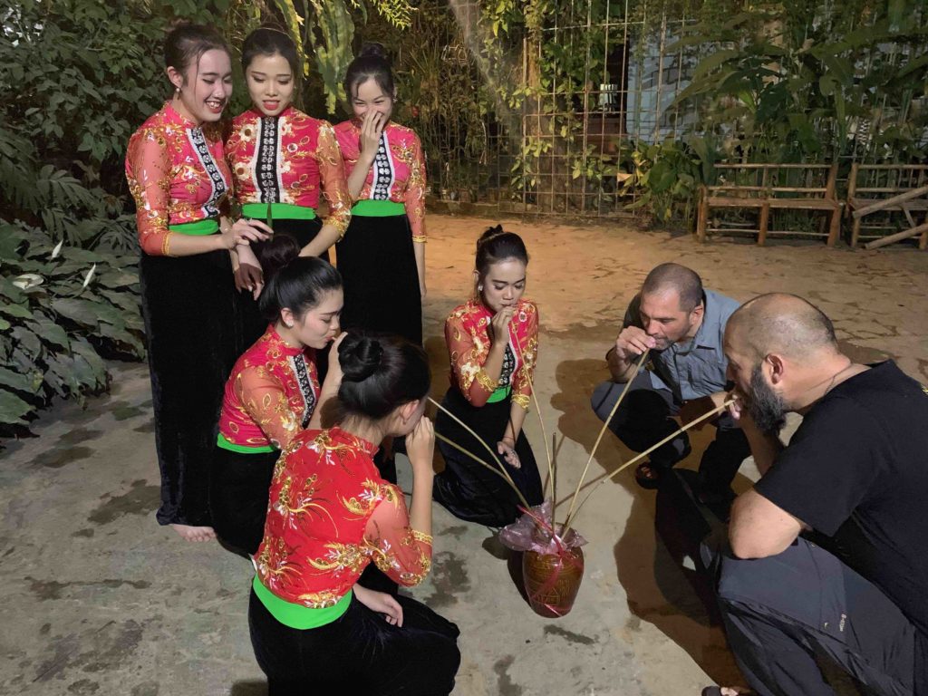 Enjoy A Music Performance Rice Wine 1024x768 - What To Eat While Taking Hagiang Loop Motorcycle Tours?